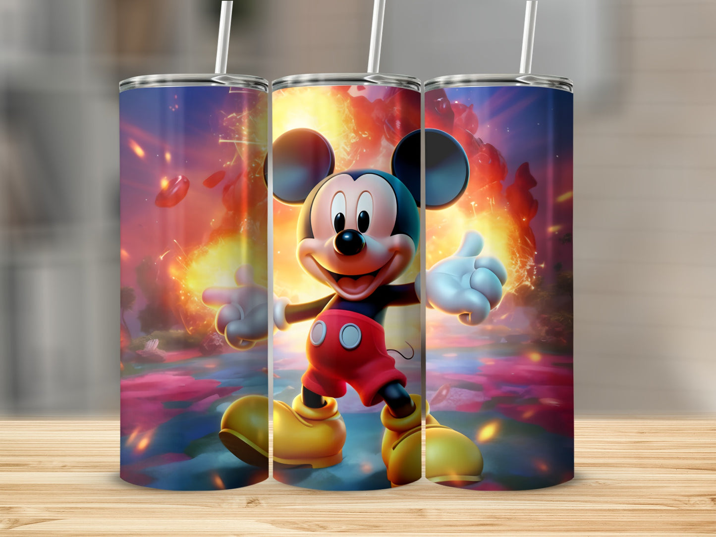 Colorful Cartoon Character Explosion Design Tumbler