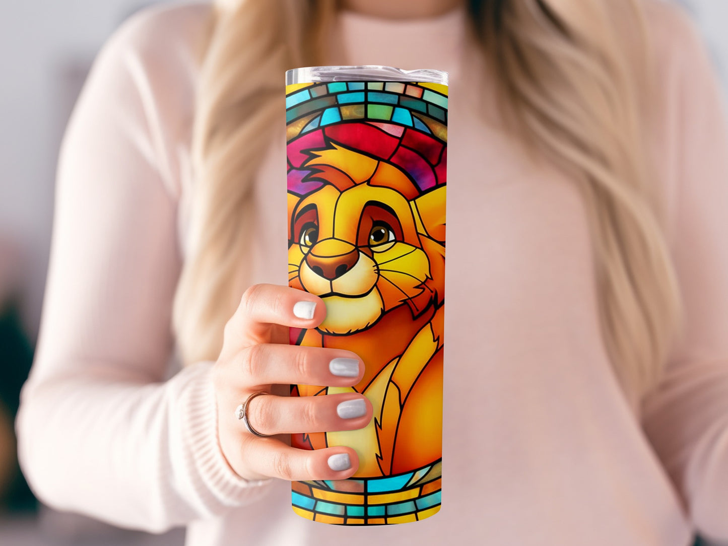 Colorful Lion King Theme Stainless Steel Tumbler Cup