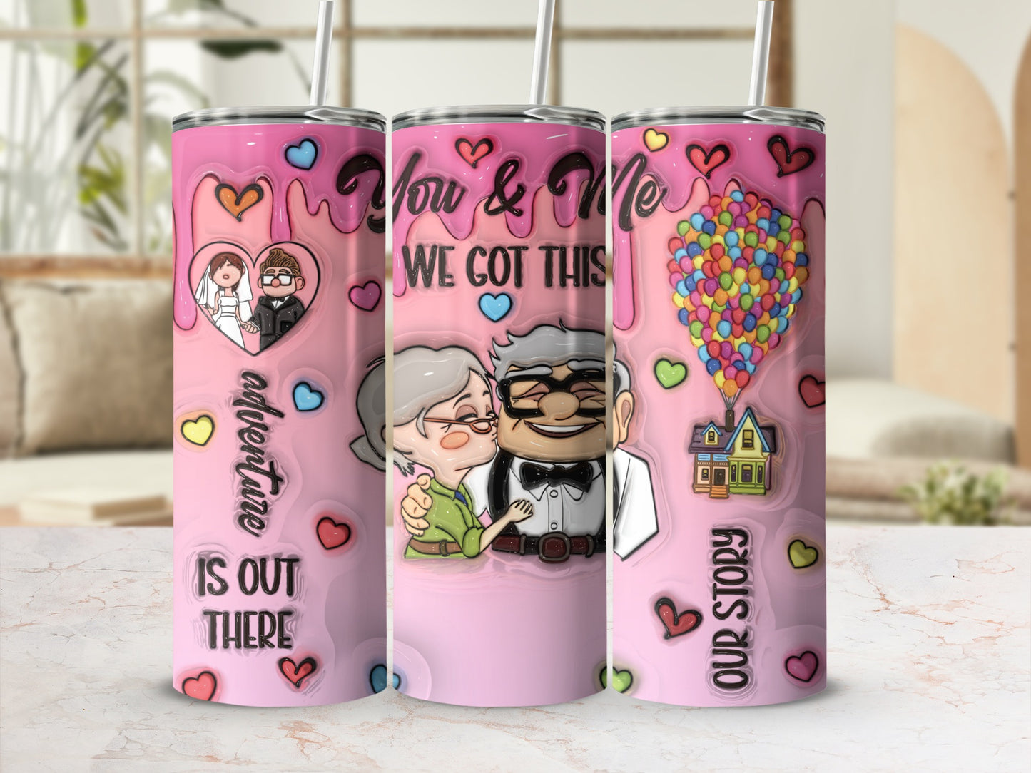 Cute Love Story Adventure Is Out There Themed Tumbler