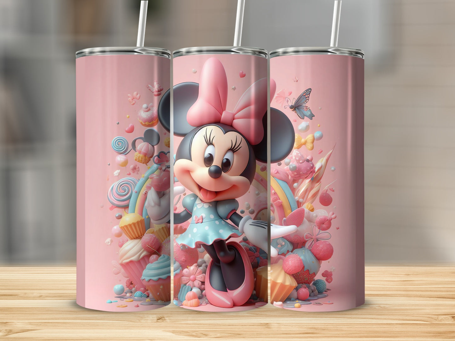 Whimsical Minne Cartoon Tumbler Perfect for Kids Gifts