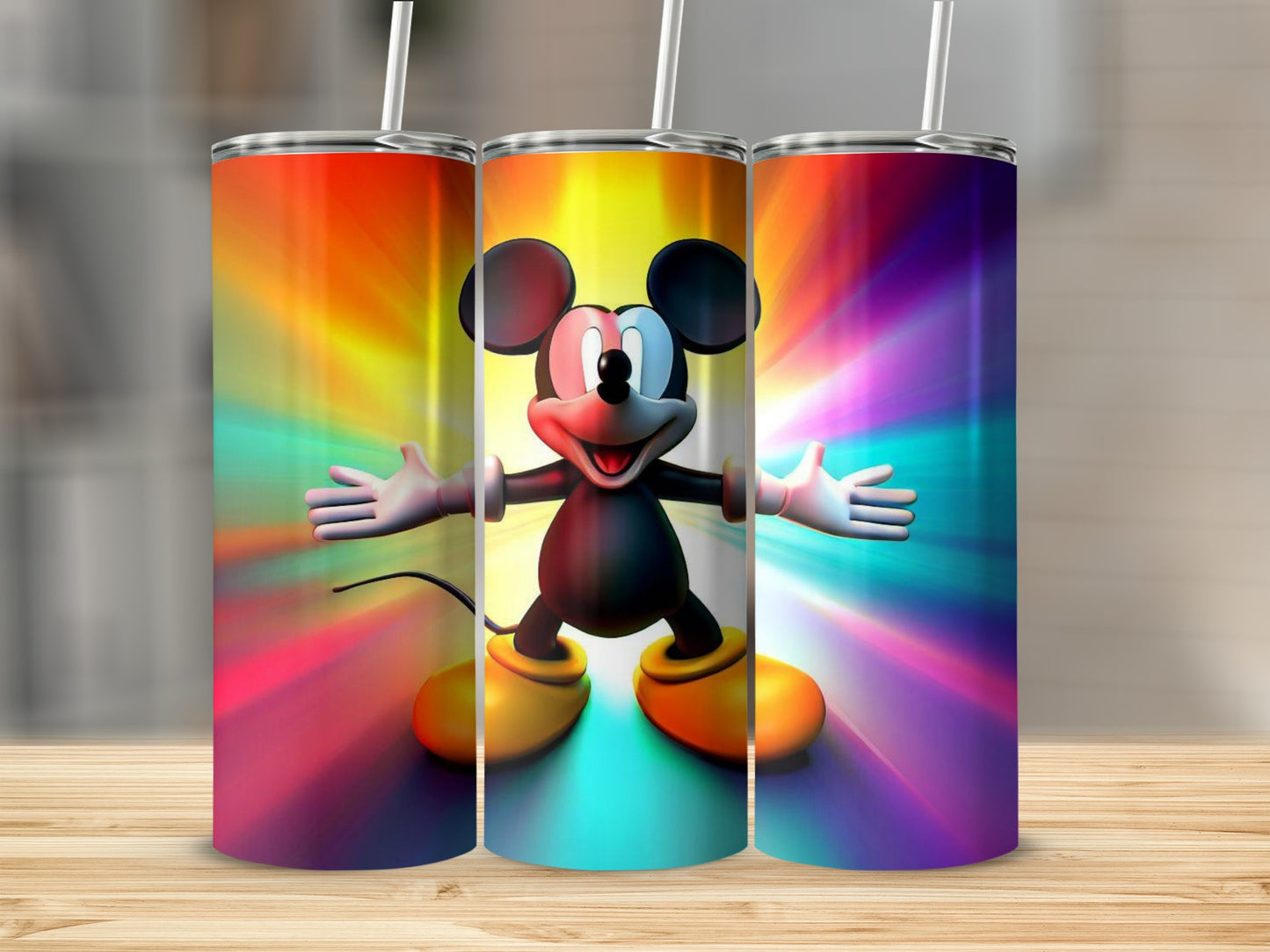 Colorful Mickey Mouse Tumbler with Vibrant Design