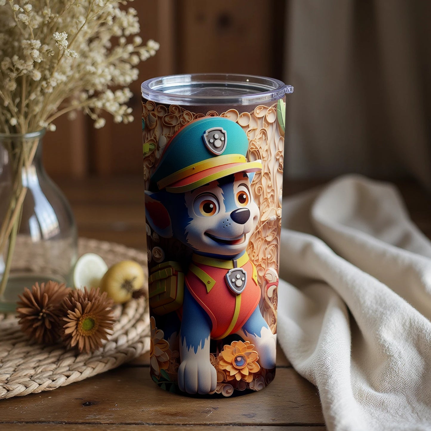 Adorable Cartoon Dog Hero Adventure Tumbler Product