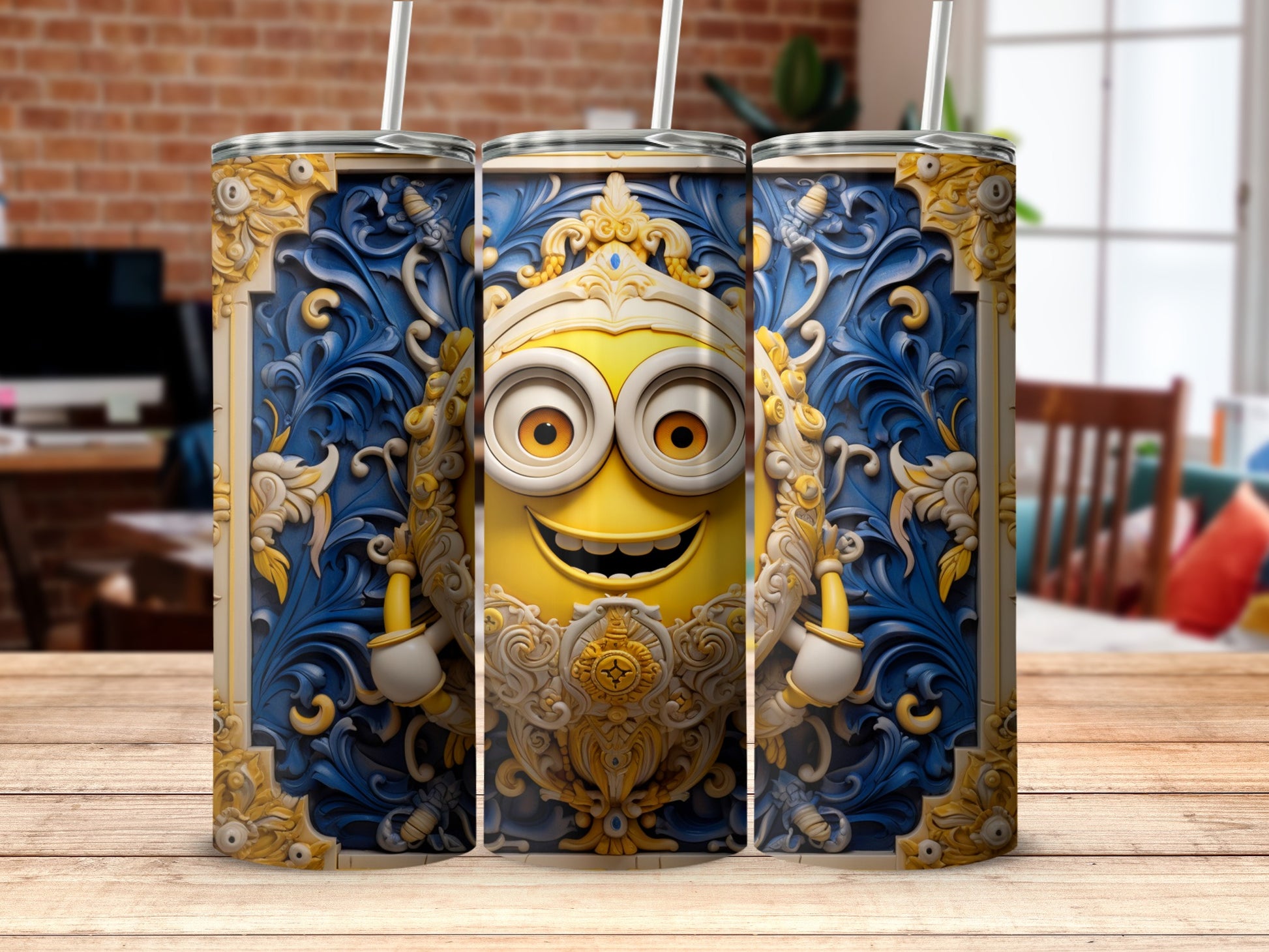 Ornate Detailed Minion Themed Custom Tumblers