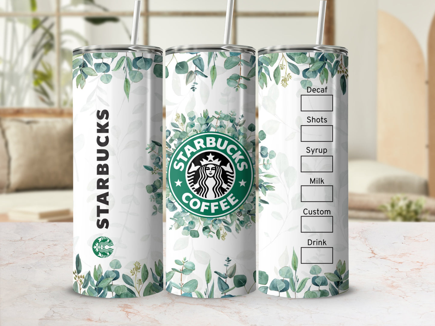 Starbucks Drink Order Design Stainless Steel Tumbler