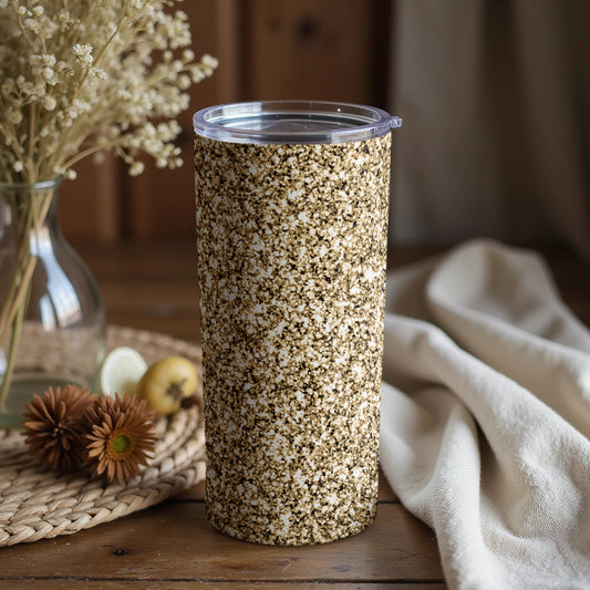 Sparkling Gold Glitter Patterned Tumbler for Sale