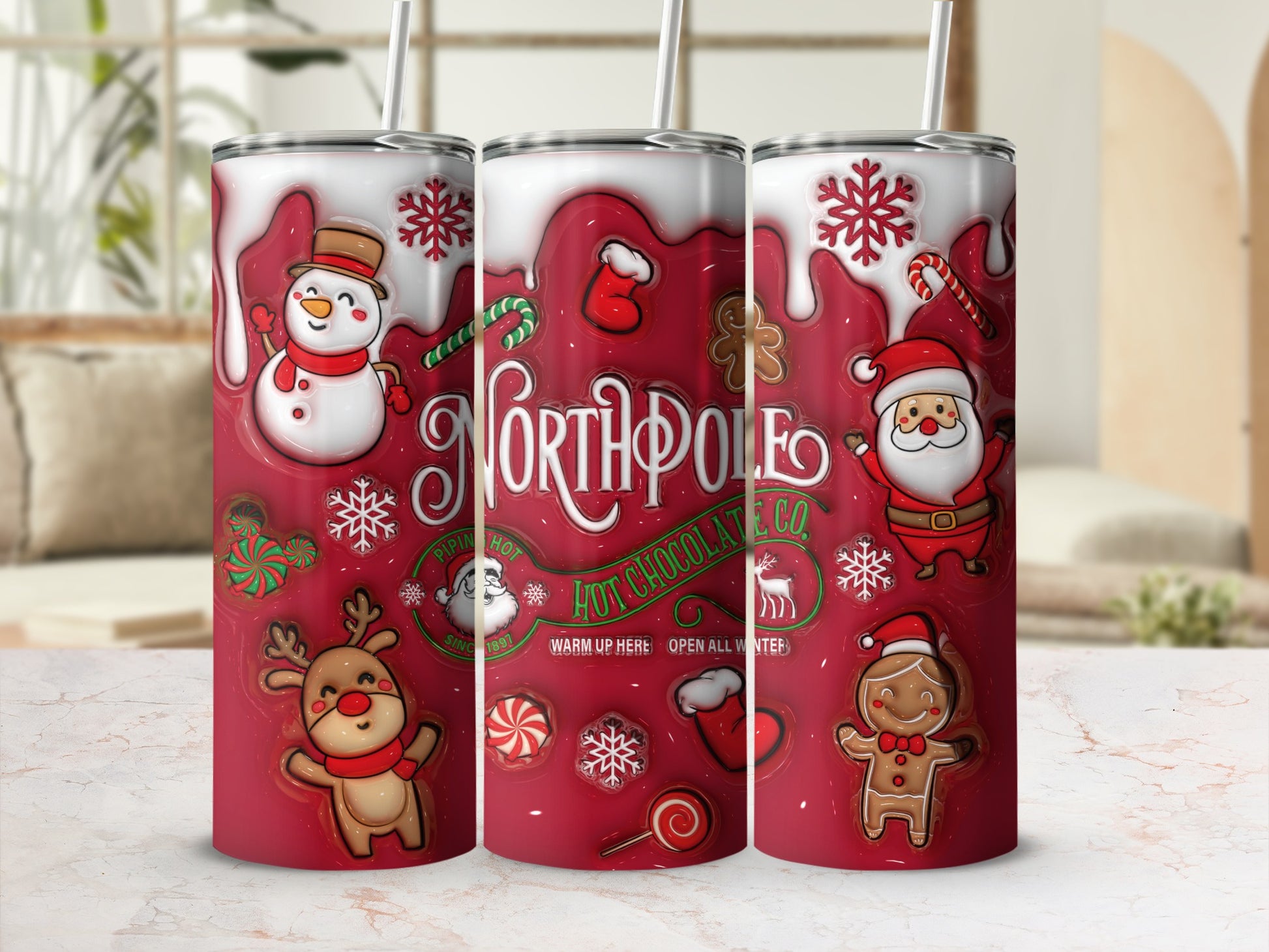 North Pole Hot Chocolate Co Christmas Tumbler product