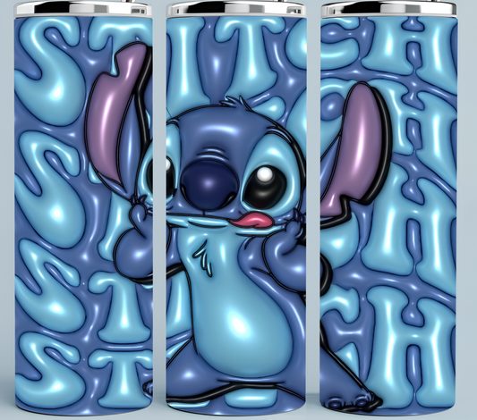 Stitch 3D Inflated tumbler