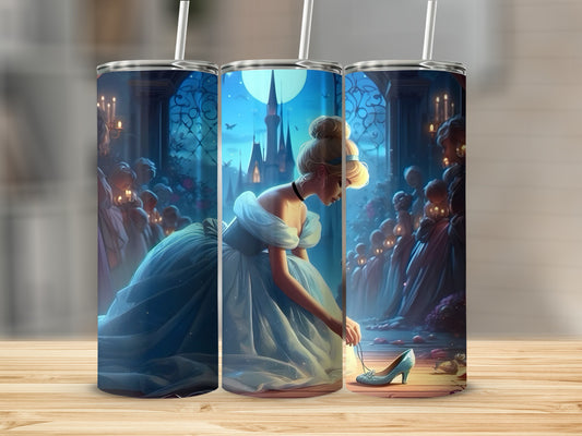 Magical Princess Design Tumbler with Straw Product