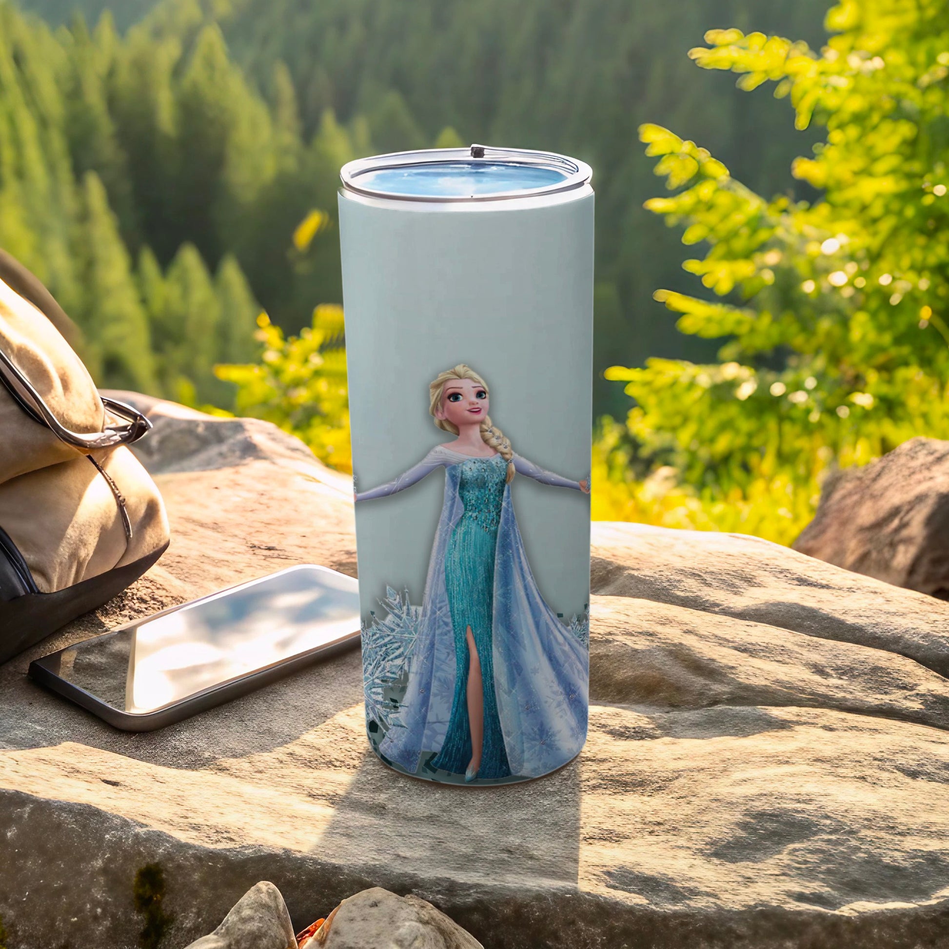 Frozen Elsa Themed Insulated Tumbler for Outdoor Adventures