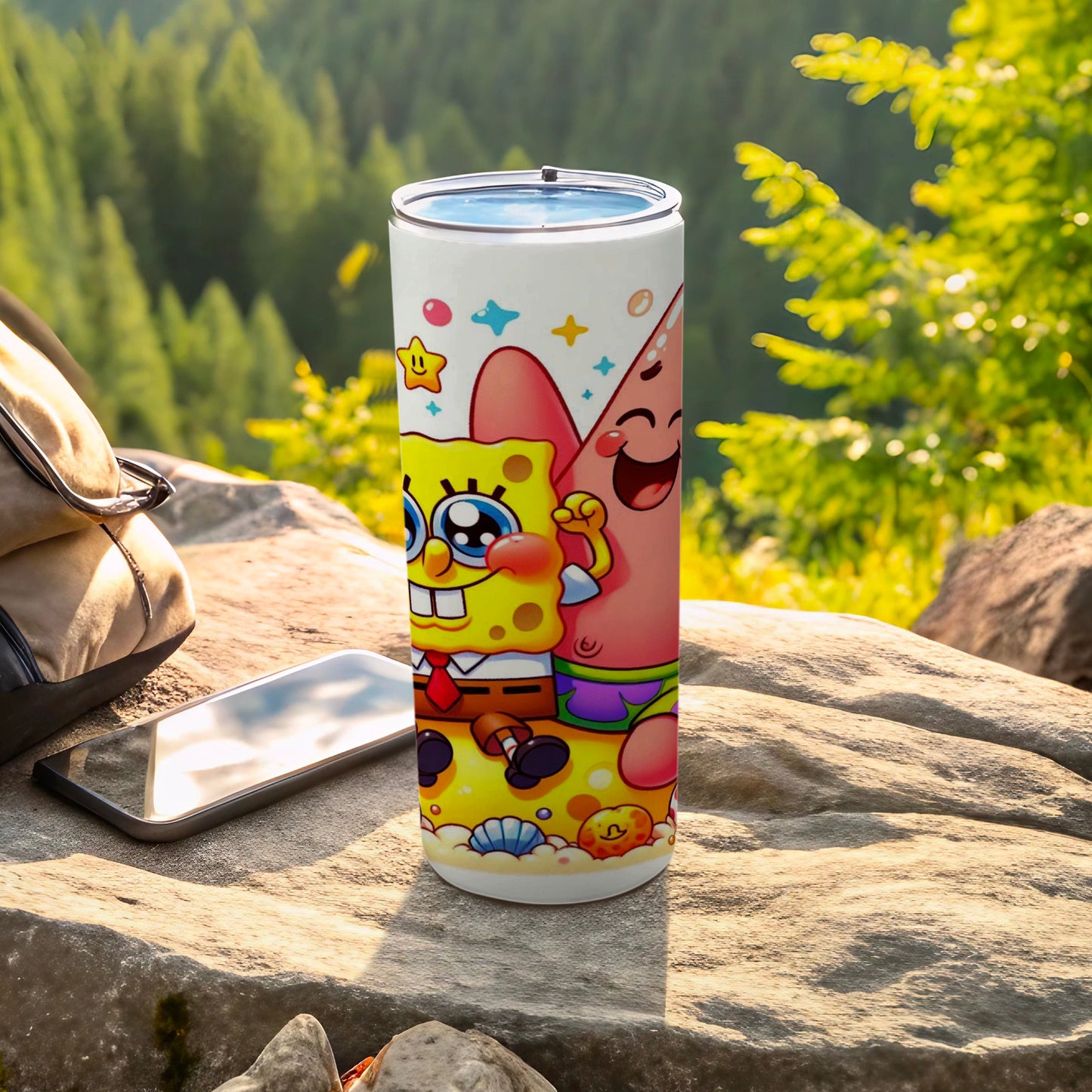 Bright Cartoon Characters Travel Tumbler Flask for All Ages