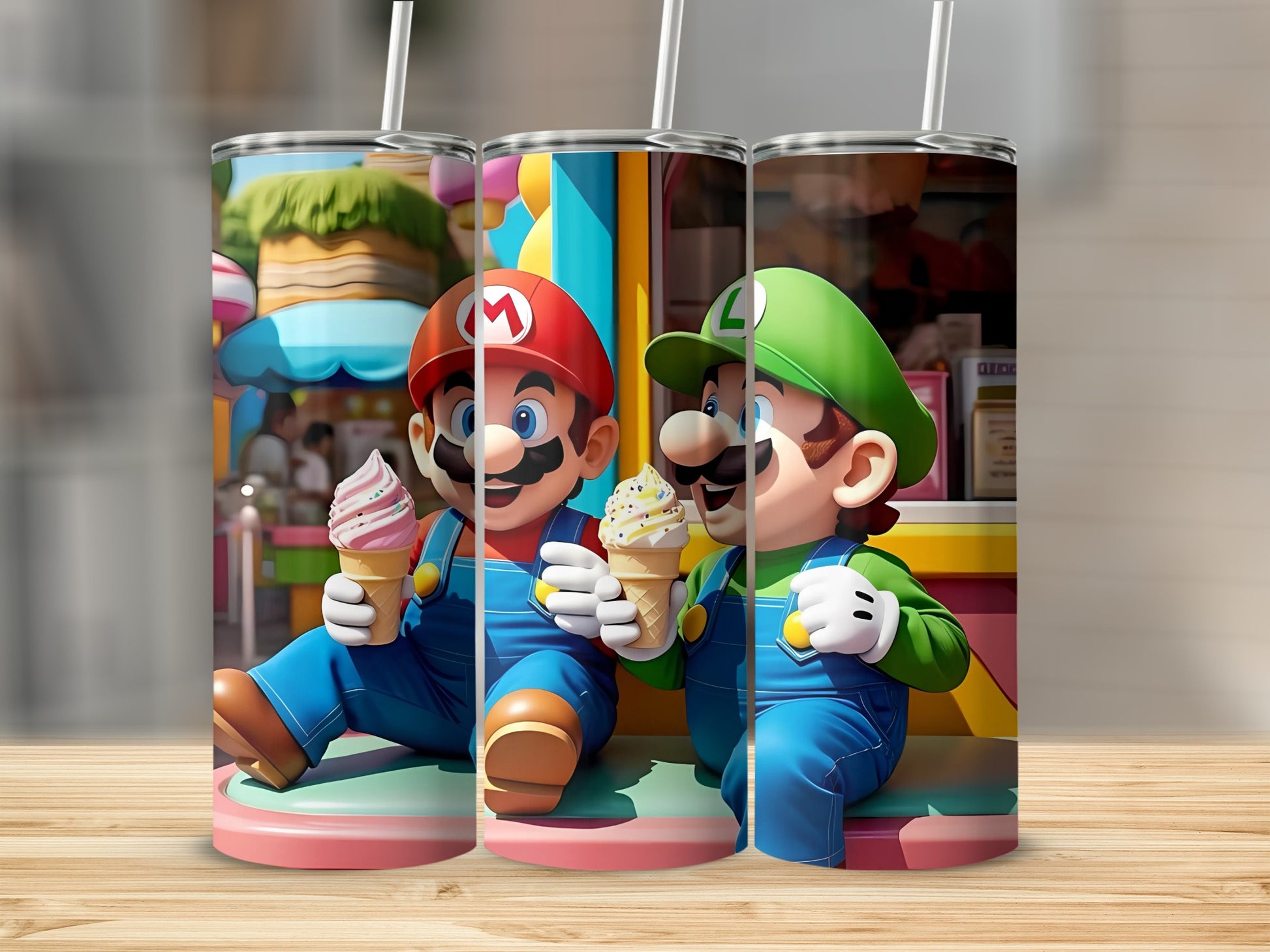 Mario and Luigi Ice Cream Adventure Tumbler Cup