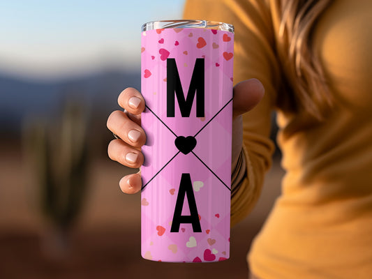 Pink Hearts MA Design Insulated Tumbler Product