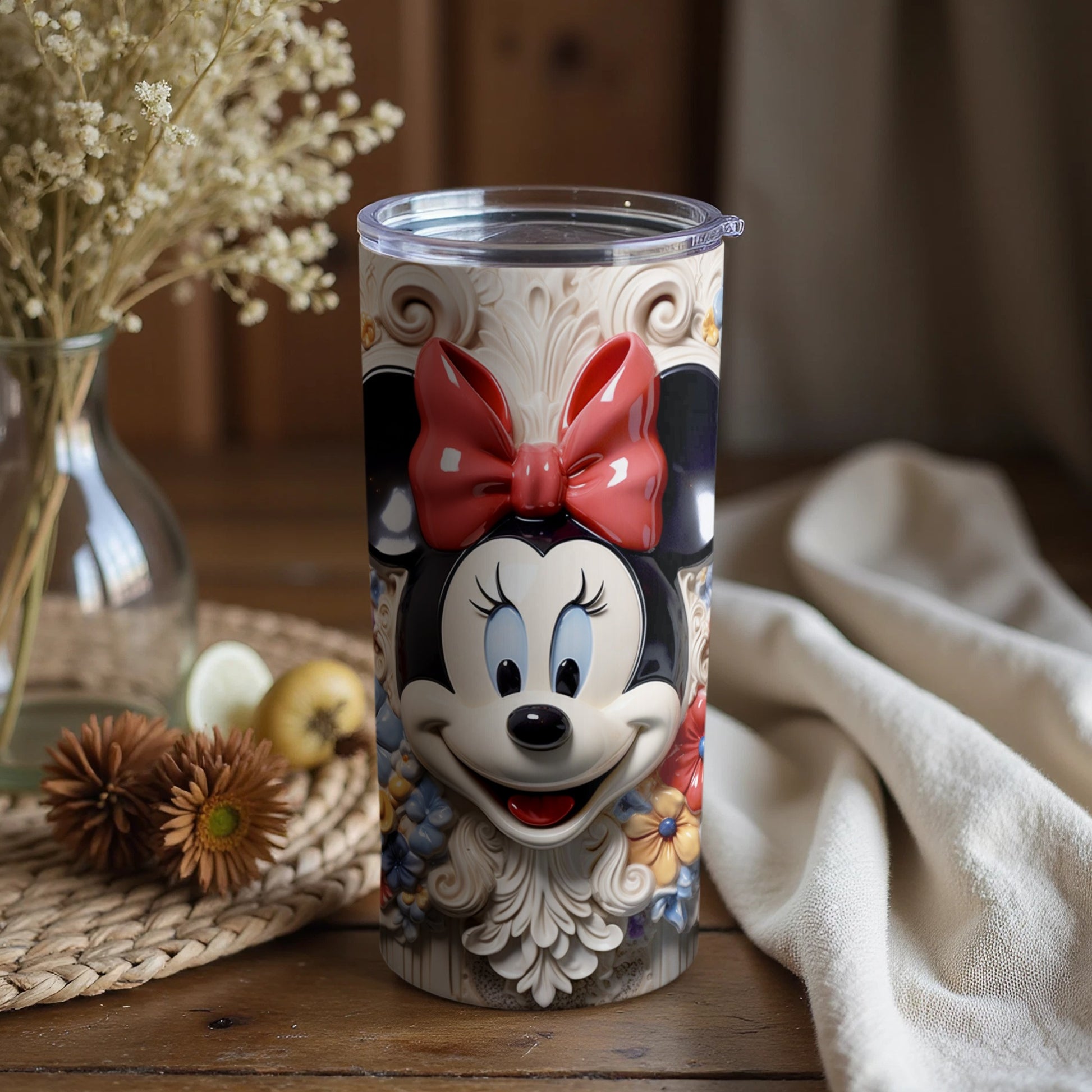 Whimsical Minnie Mouse Decorative Tumbler