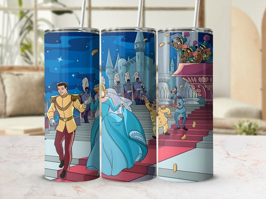 Cinderella Prince Dance Scene Tumbler with Straw