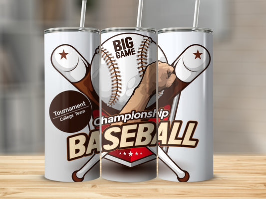 Big Game Championship Baseball Sports Tumbler