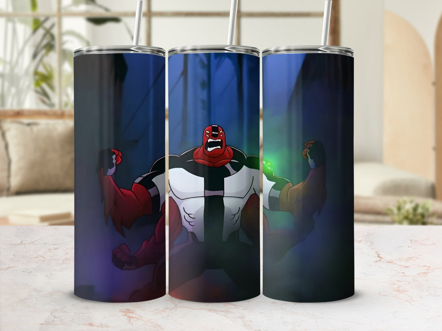 Animated superhero character themed tumbler product