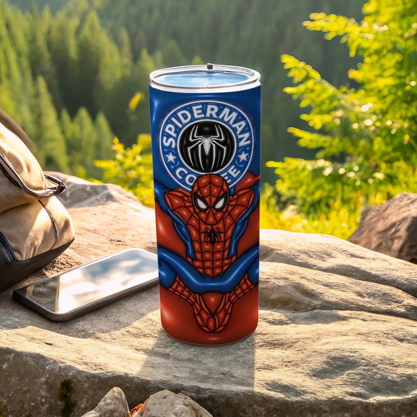 Spiderman Coffee Insulated Travel Mug Marvel Inspired Flask