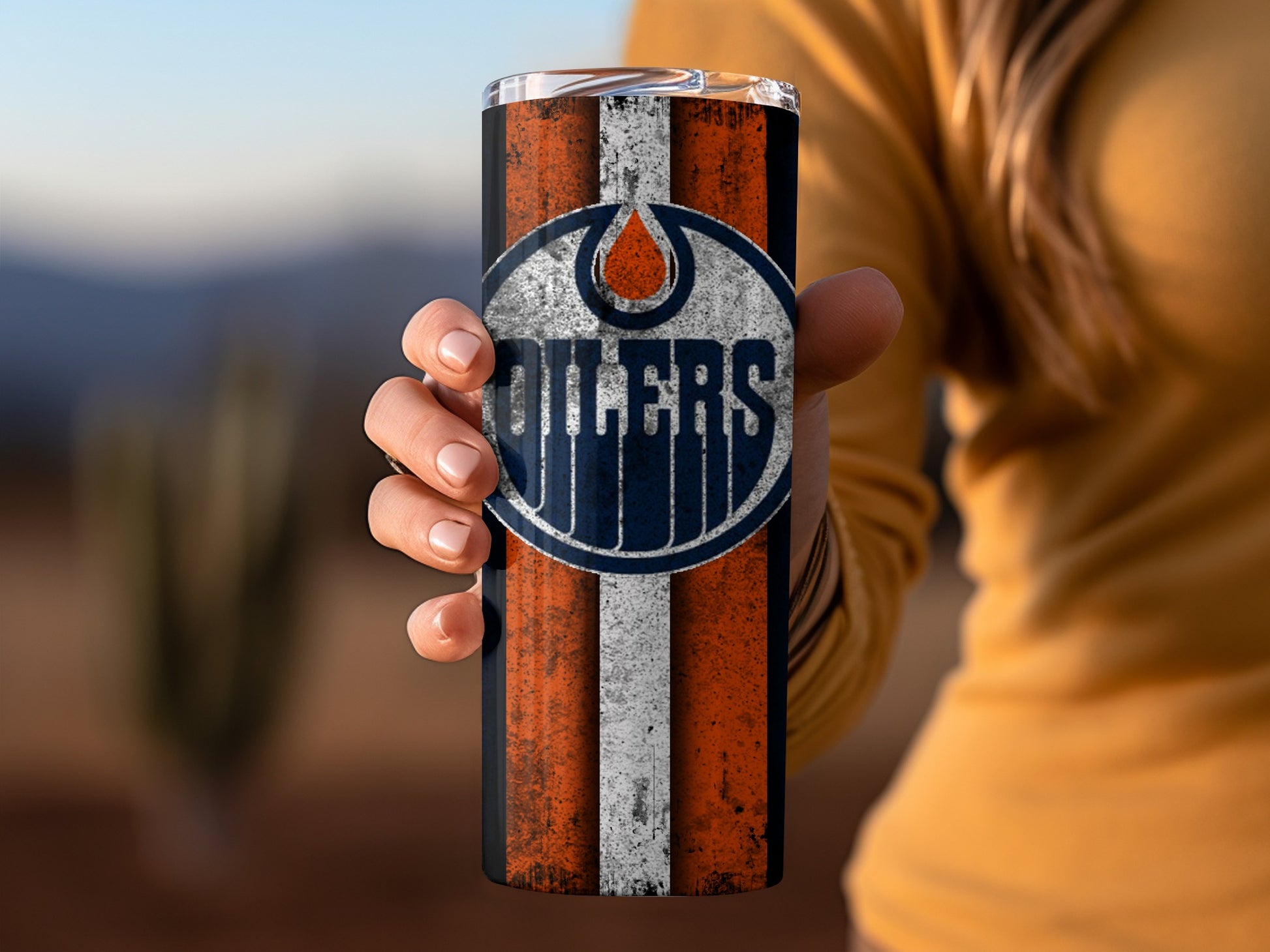 Edmonton Oilers Vintage Stripe Insulated Tumbler