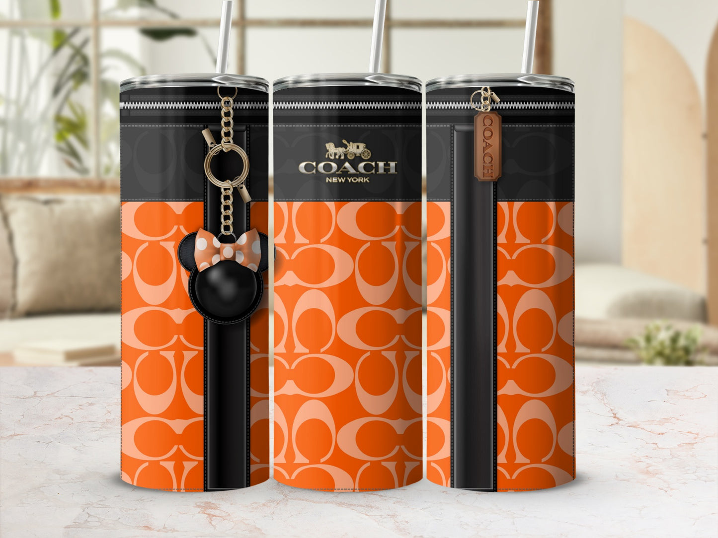 Elegant Coach New York Patterned Tumbler
