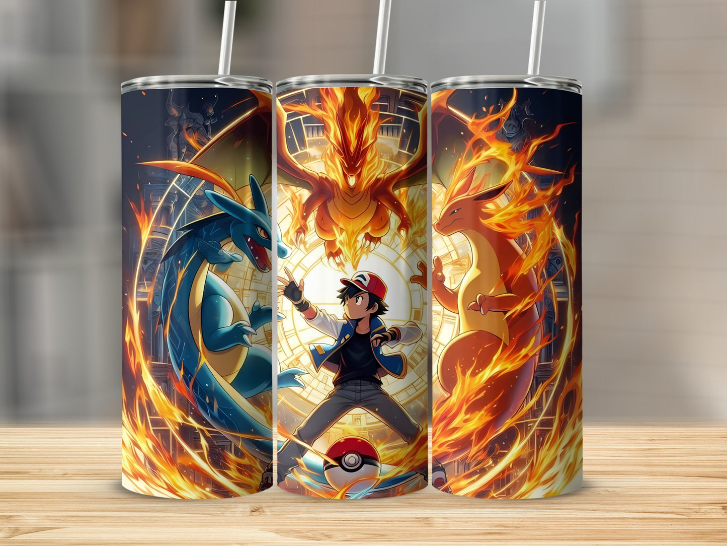 Epic Dragon Battle Scene Insulated Tumbler 20oz
