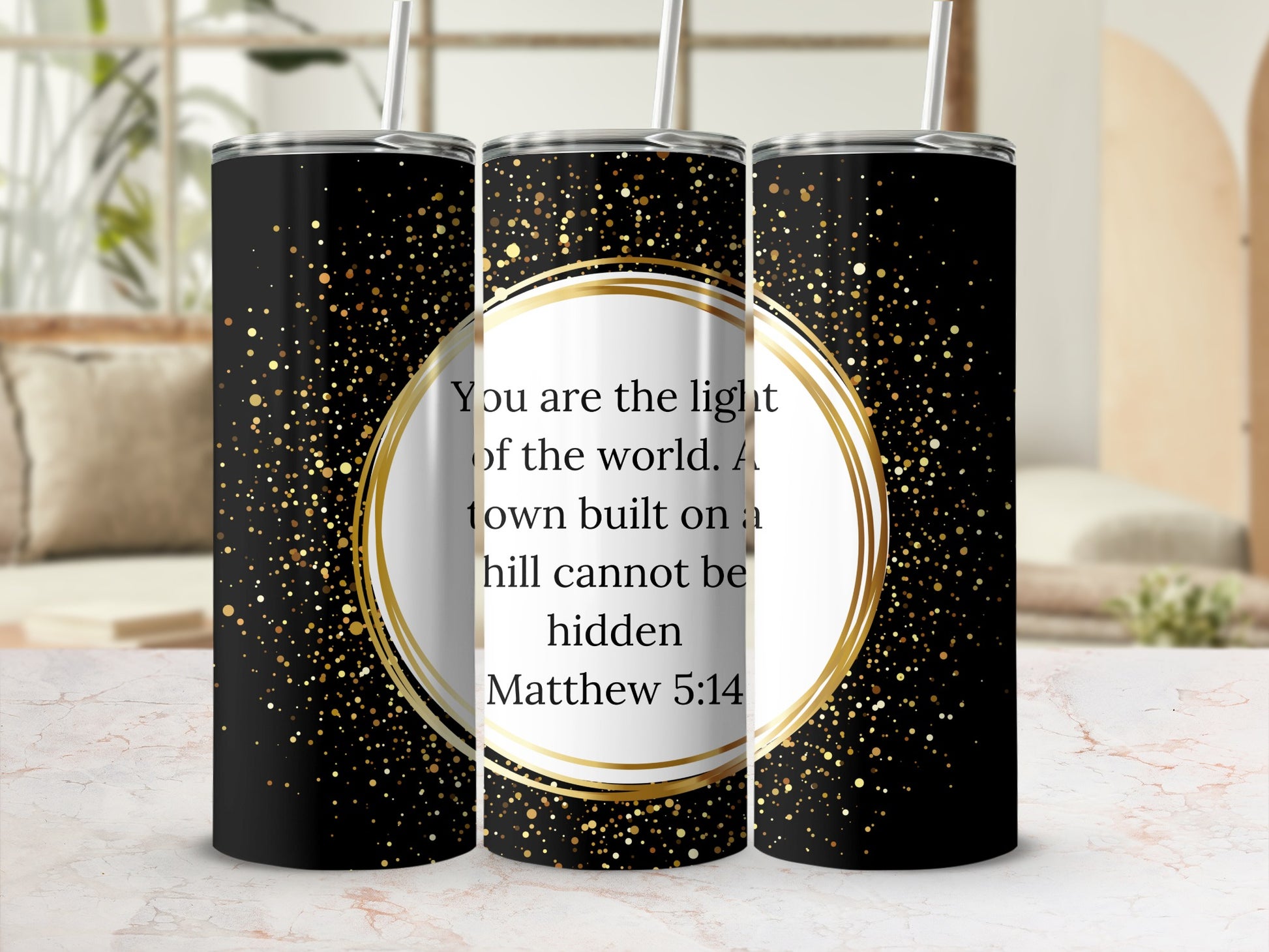 You Are the Light of the World Tumblers with Bible Verse