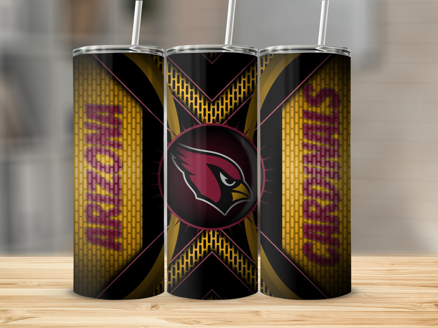 Arizona Cardinals Inspired Themed Style Decorative Tumblers