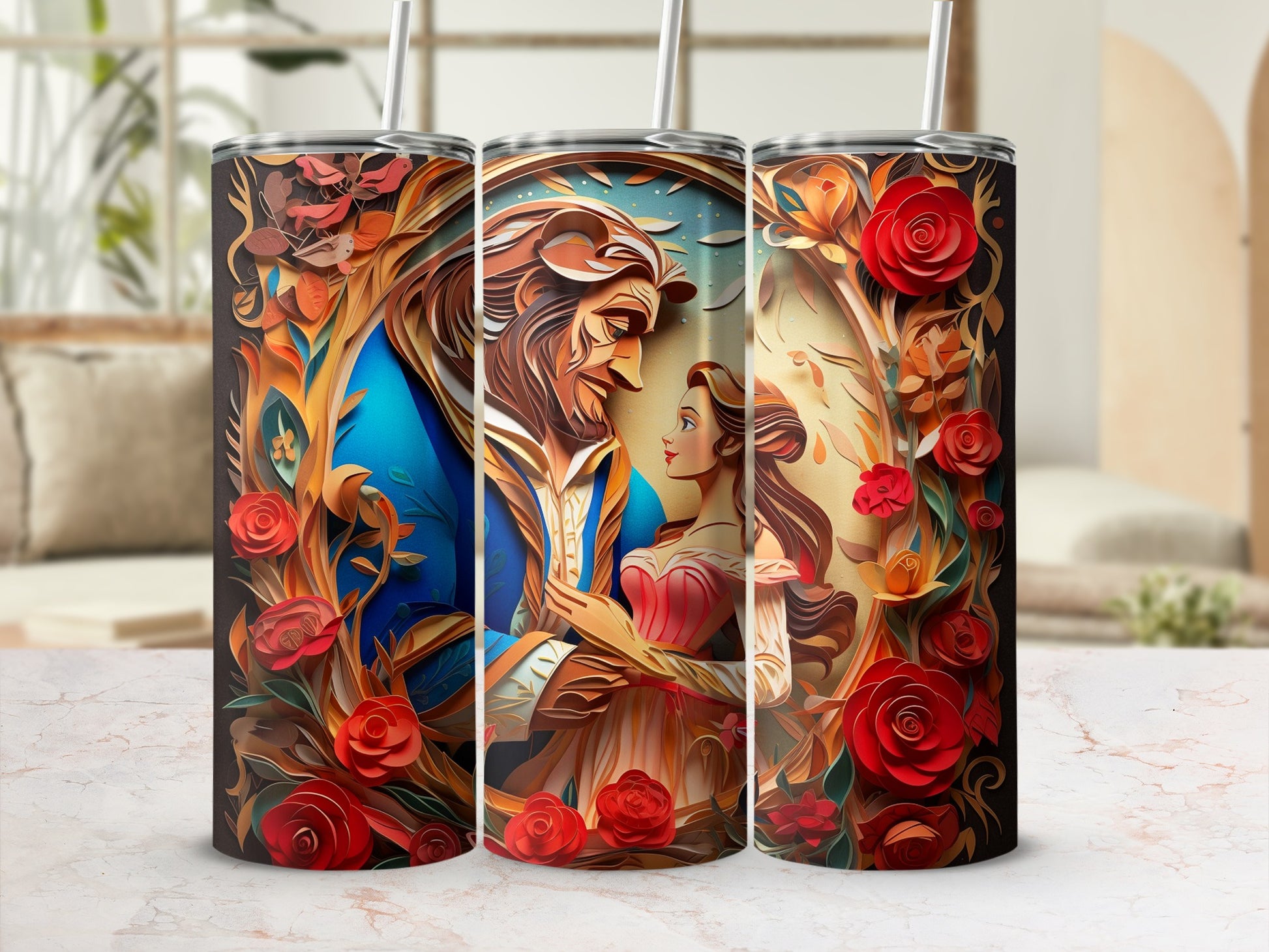 Enchanting Tale Beauty Inspired Tumbler Set