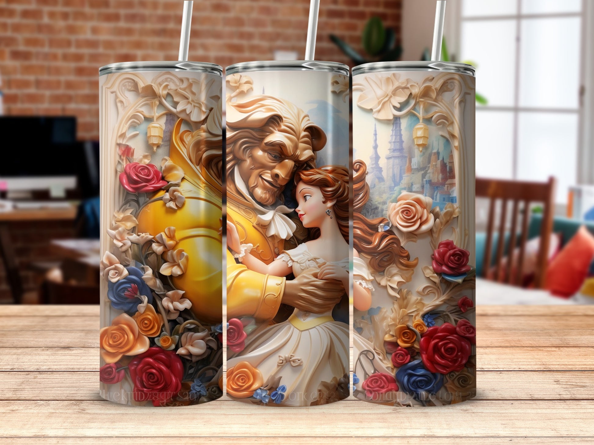 Beautifully Illustrated Fairytale Character Tumbler