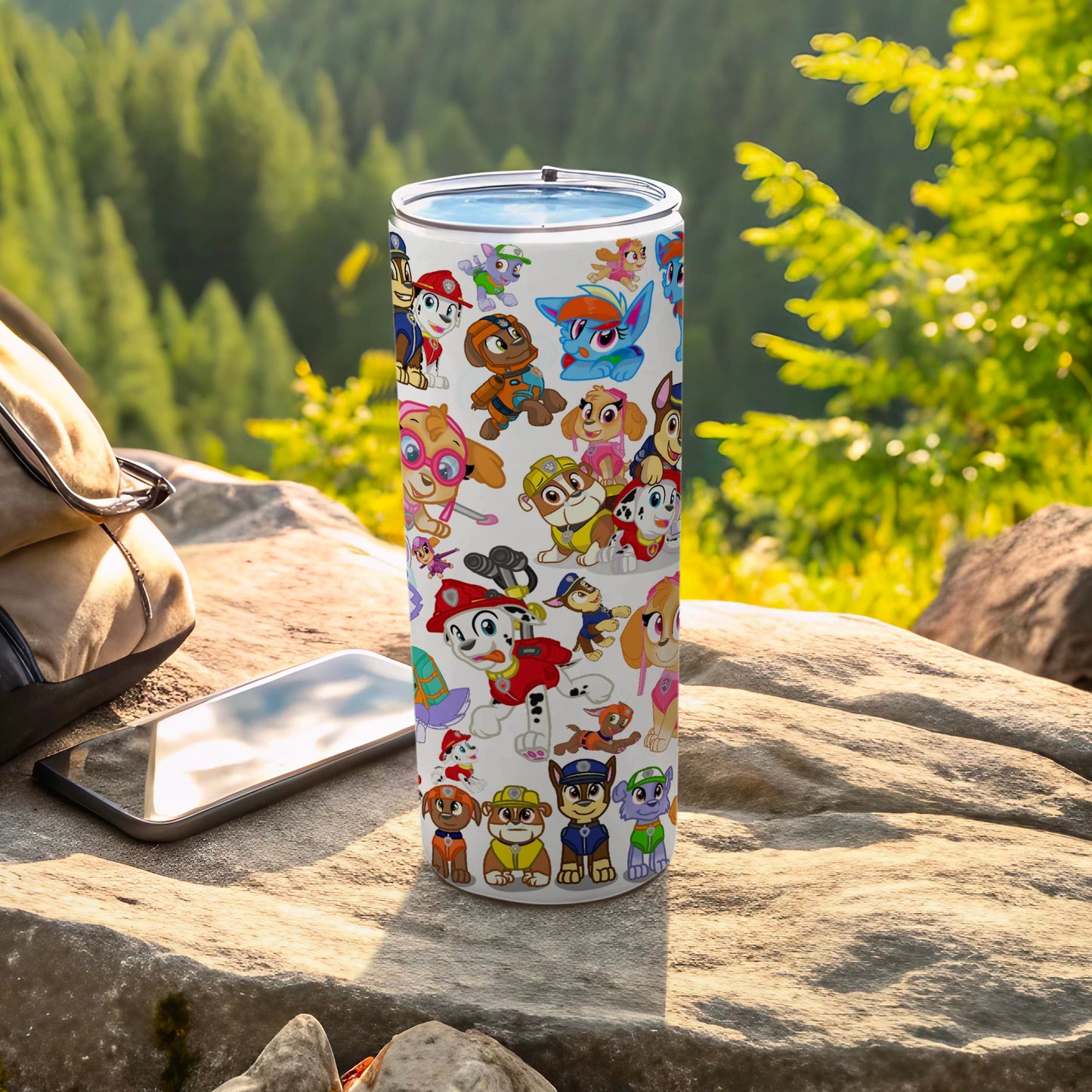 Colorful Cartoon Characters Tumbler with Fun Designs