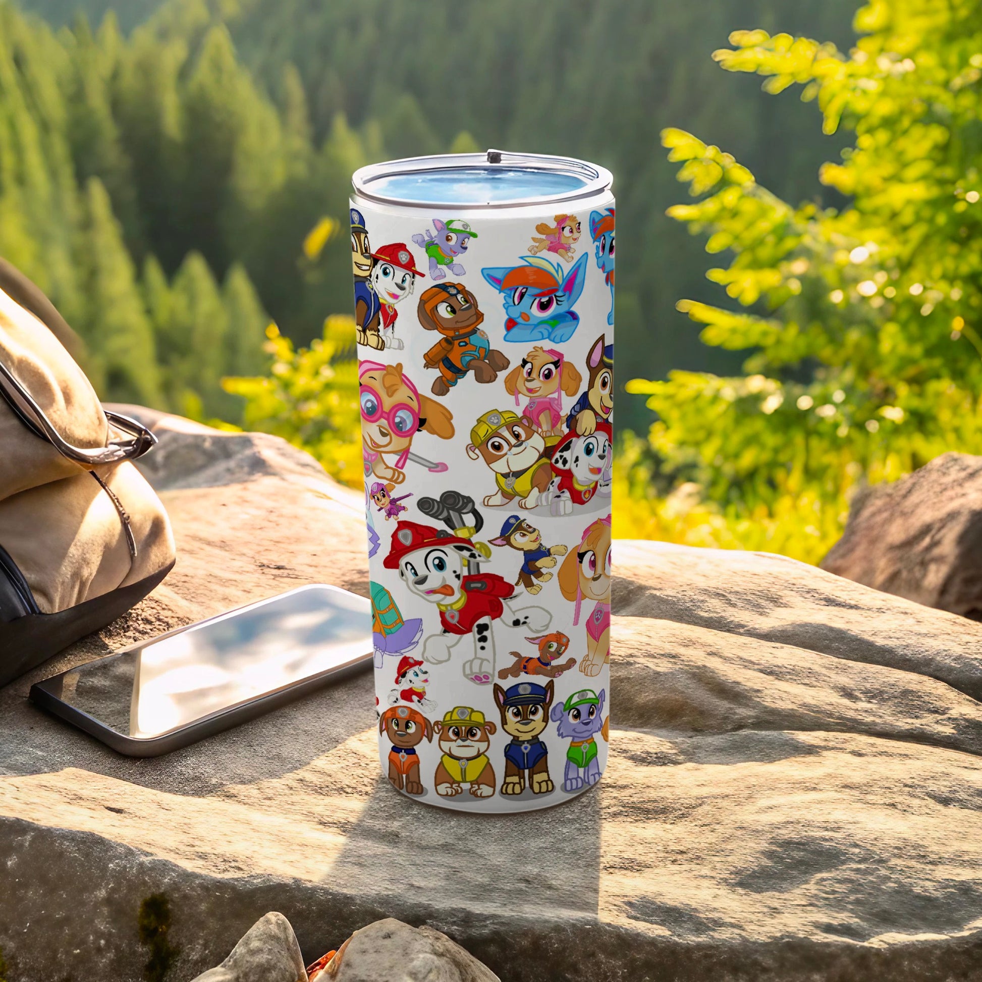 Colorful Cartoon Characters Tumbler with Fun Designs