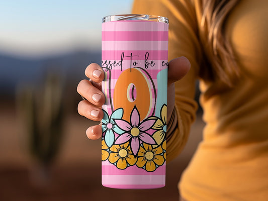 Blessed To Be Called Mom Tumbler with Floral Design