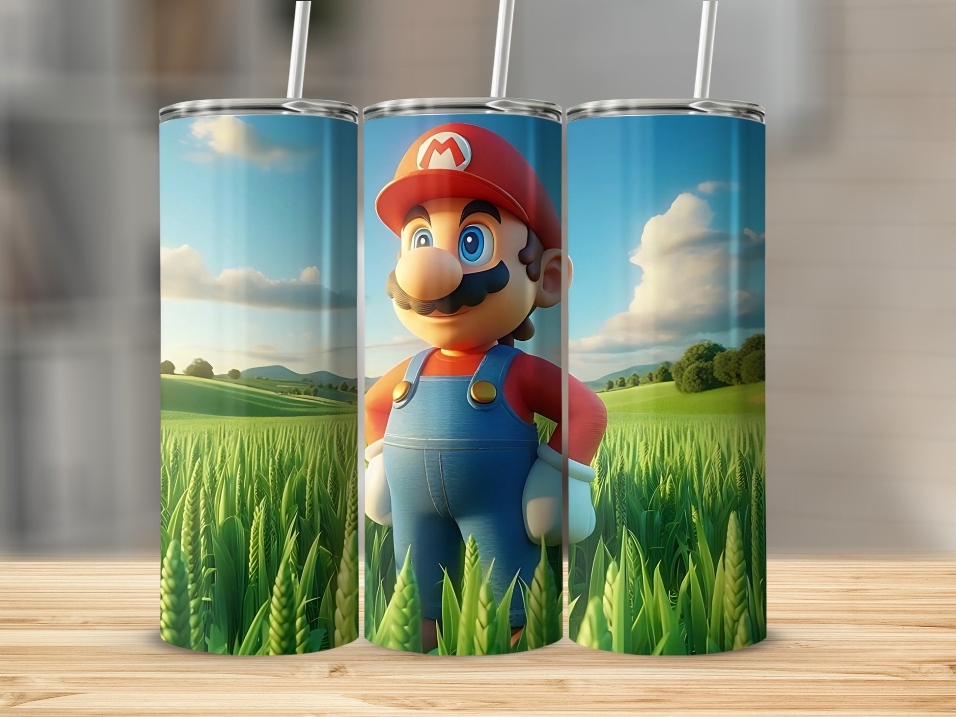Super Plumber Character Stainless Steel Tumbler Cup