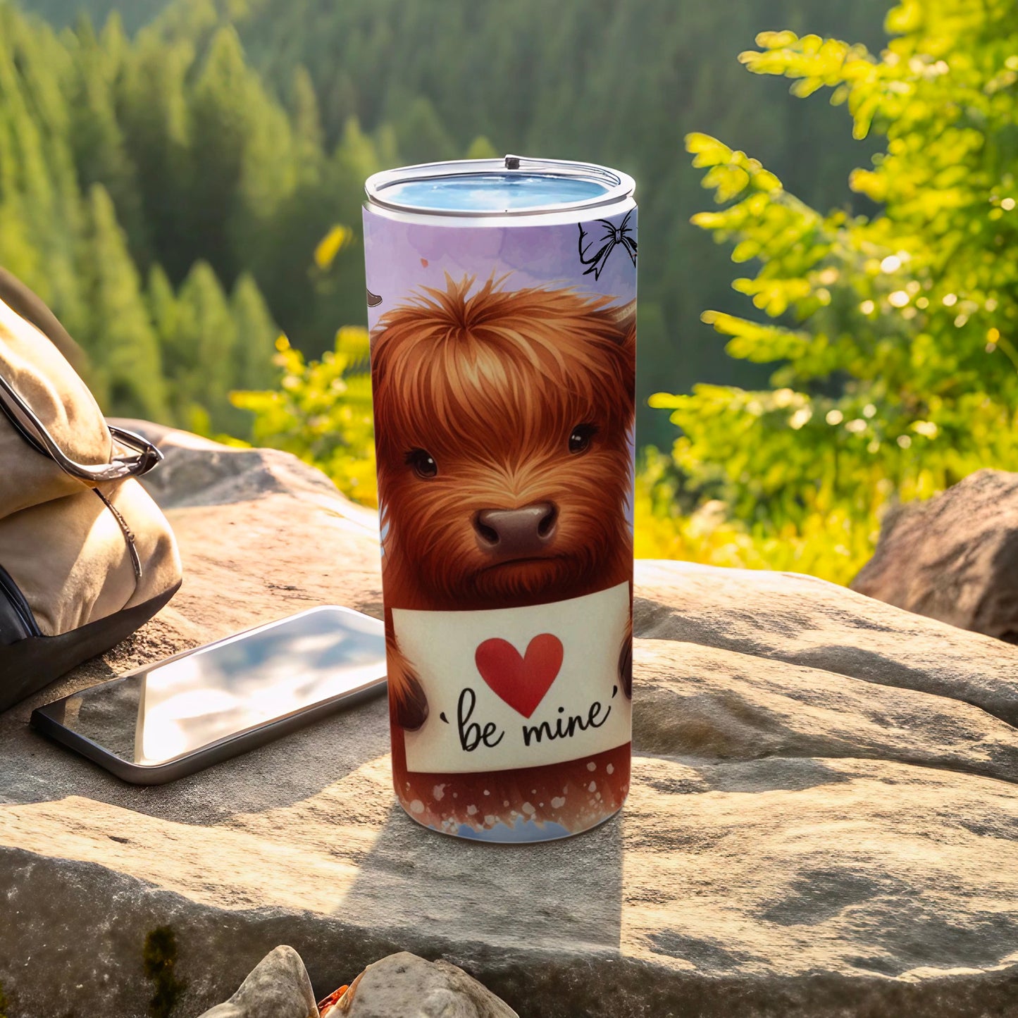 Be Mine Heart Dog Travel Tumbler for Outdoors