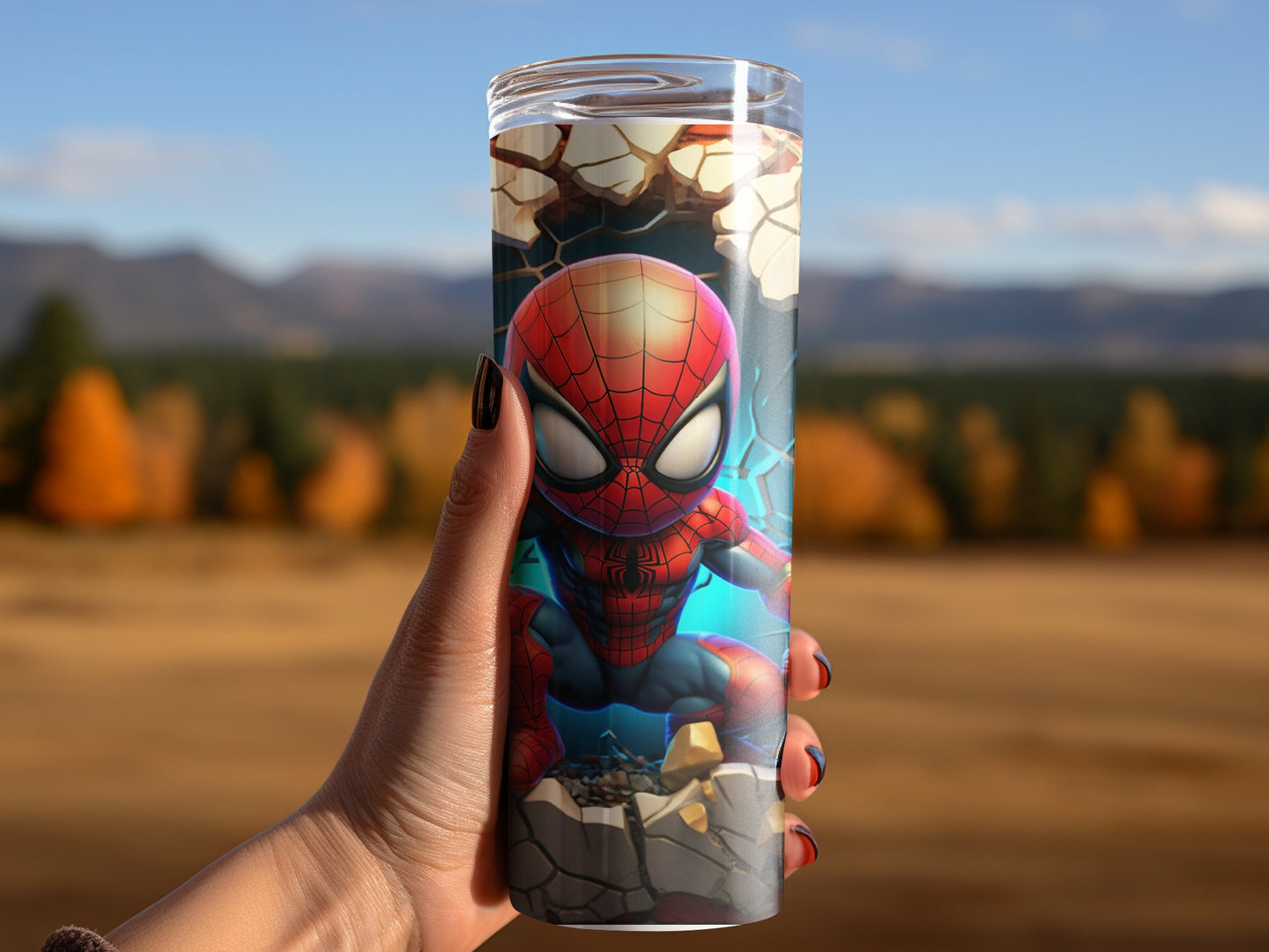 Spider Character Art Design Insulated Tumbler Cup