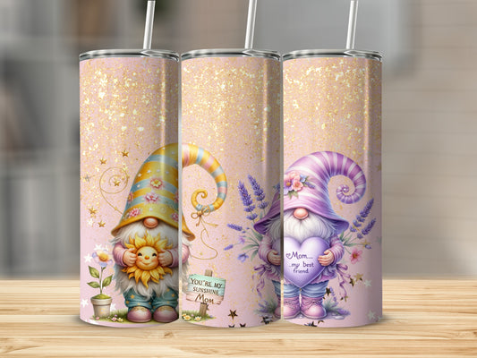 Cute Gnome Tumbler with Mom You're My Sunshine Design