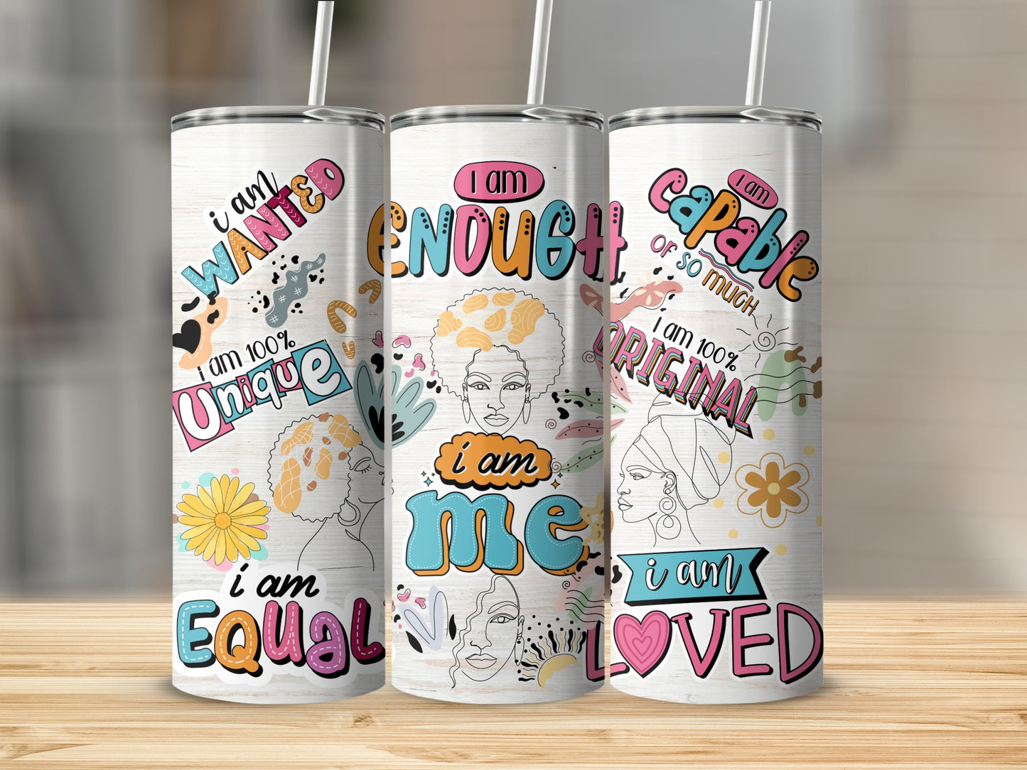 Motivational Quotes Colorful Design Insulated Tumbler