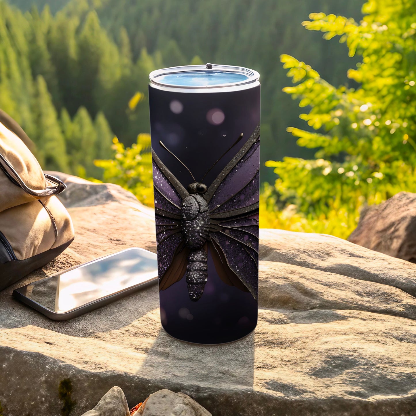 Mystical Glitter Butterfly Travel Beverage Tumbler product type