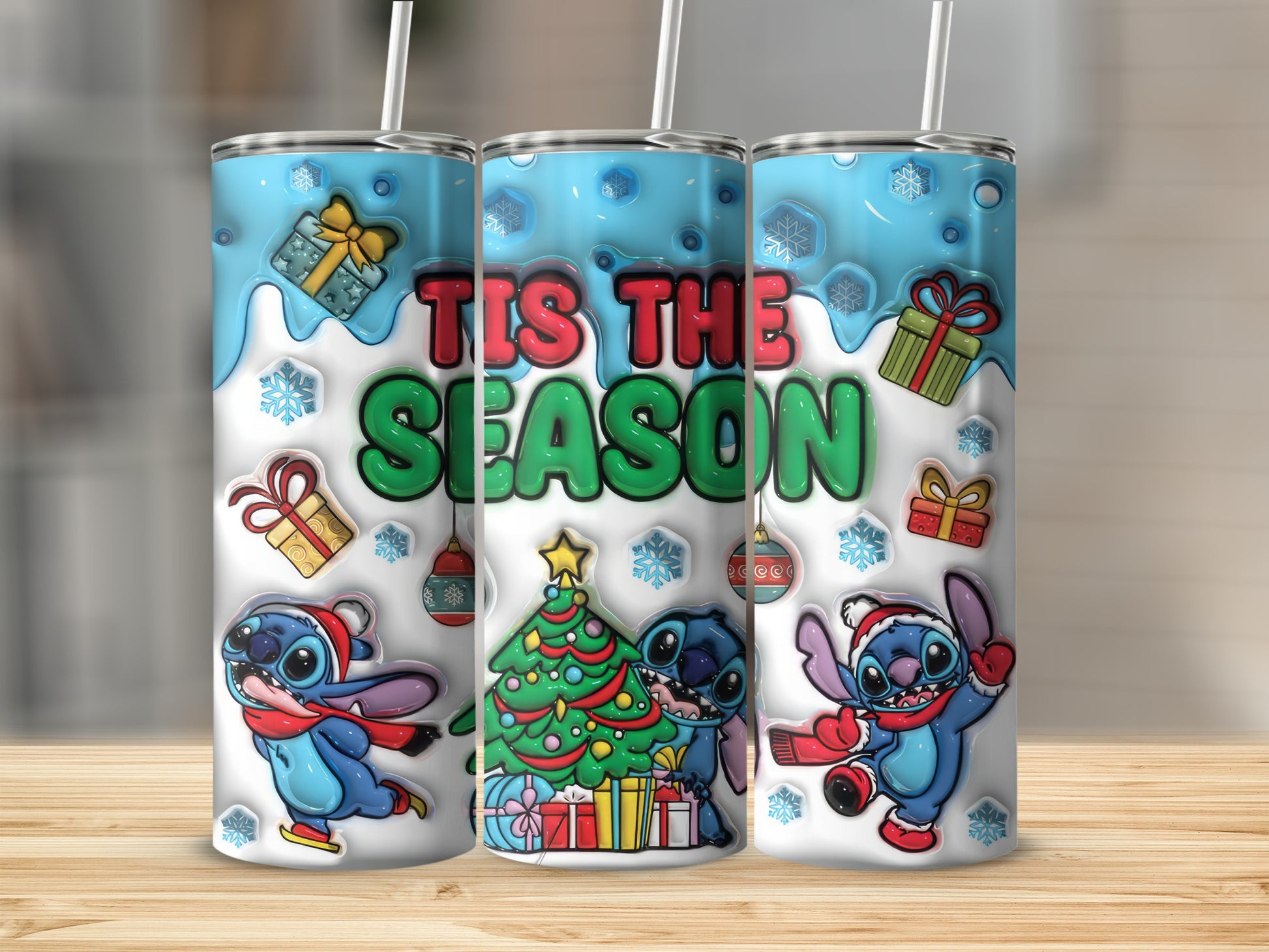Tis The Season Christmas Themed Tumbler Cup Design