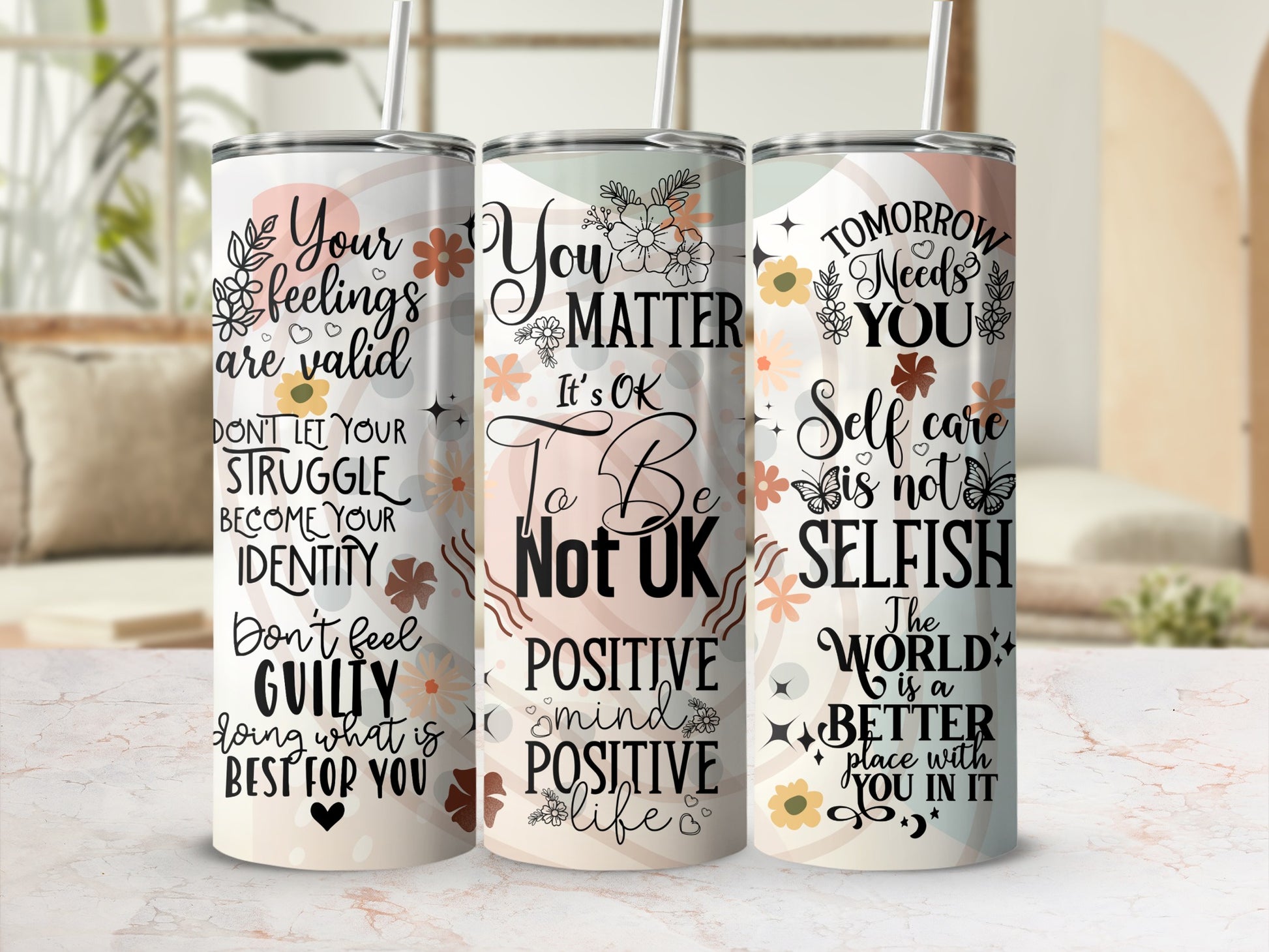 Inspirational Quotes Drinkware with Positive Messages