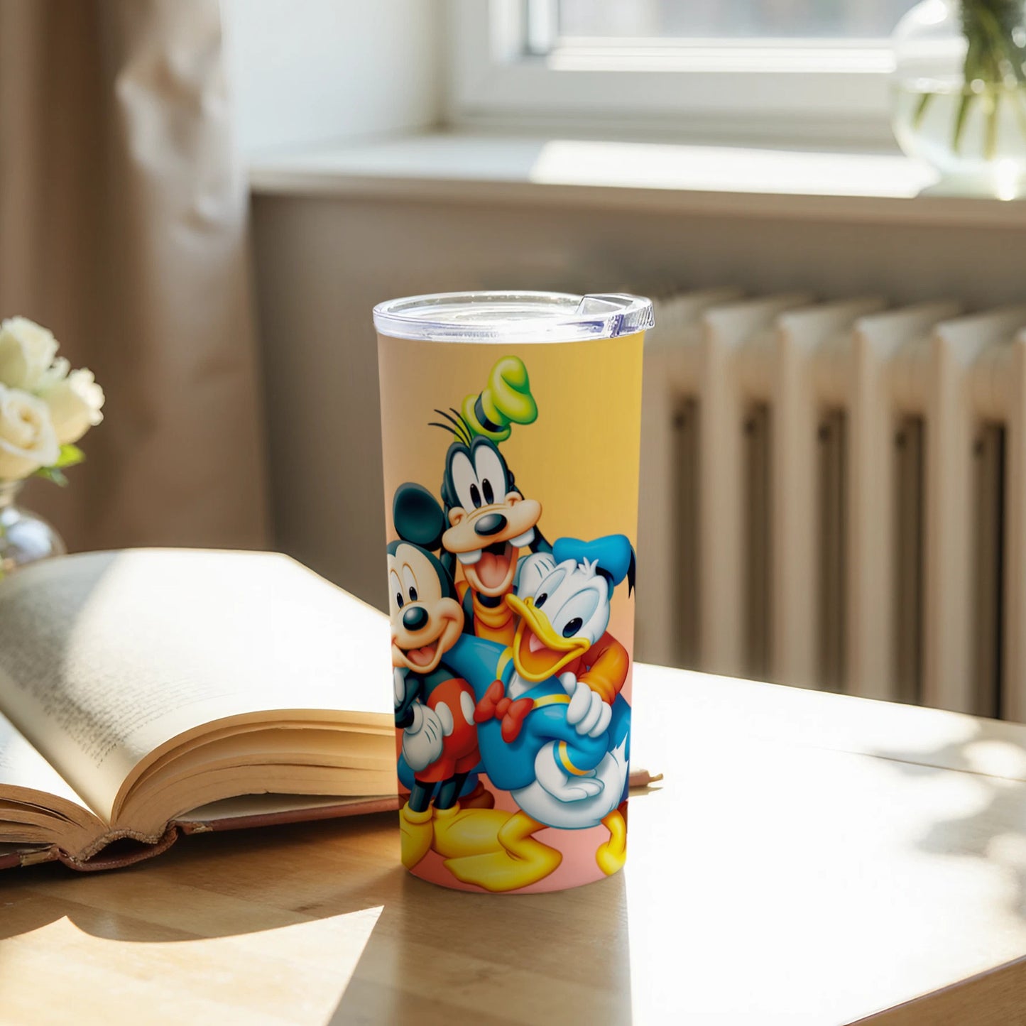 Colorful Mickey Donald Goofy Tumbler for Kids Fun