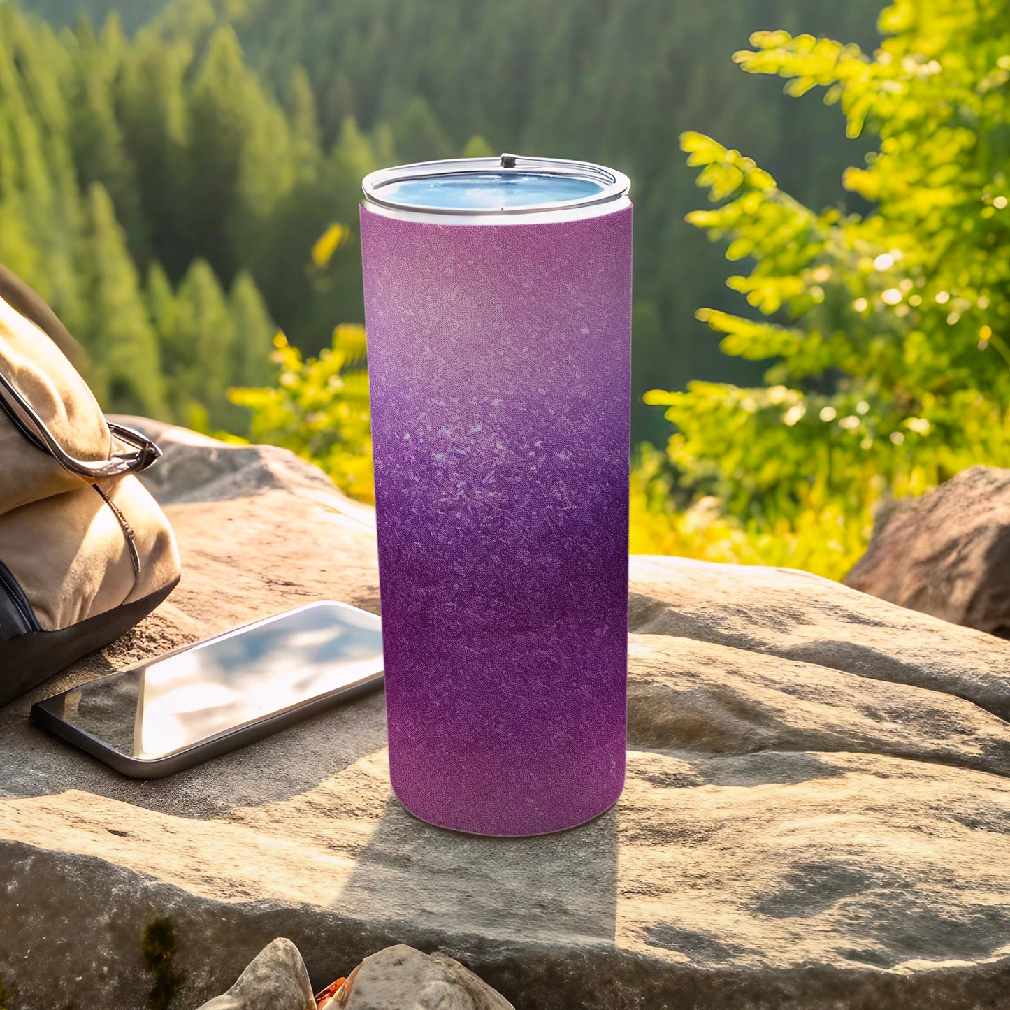 Ombre Purple Speckled Design Outdoor Tumbler product type