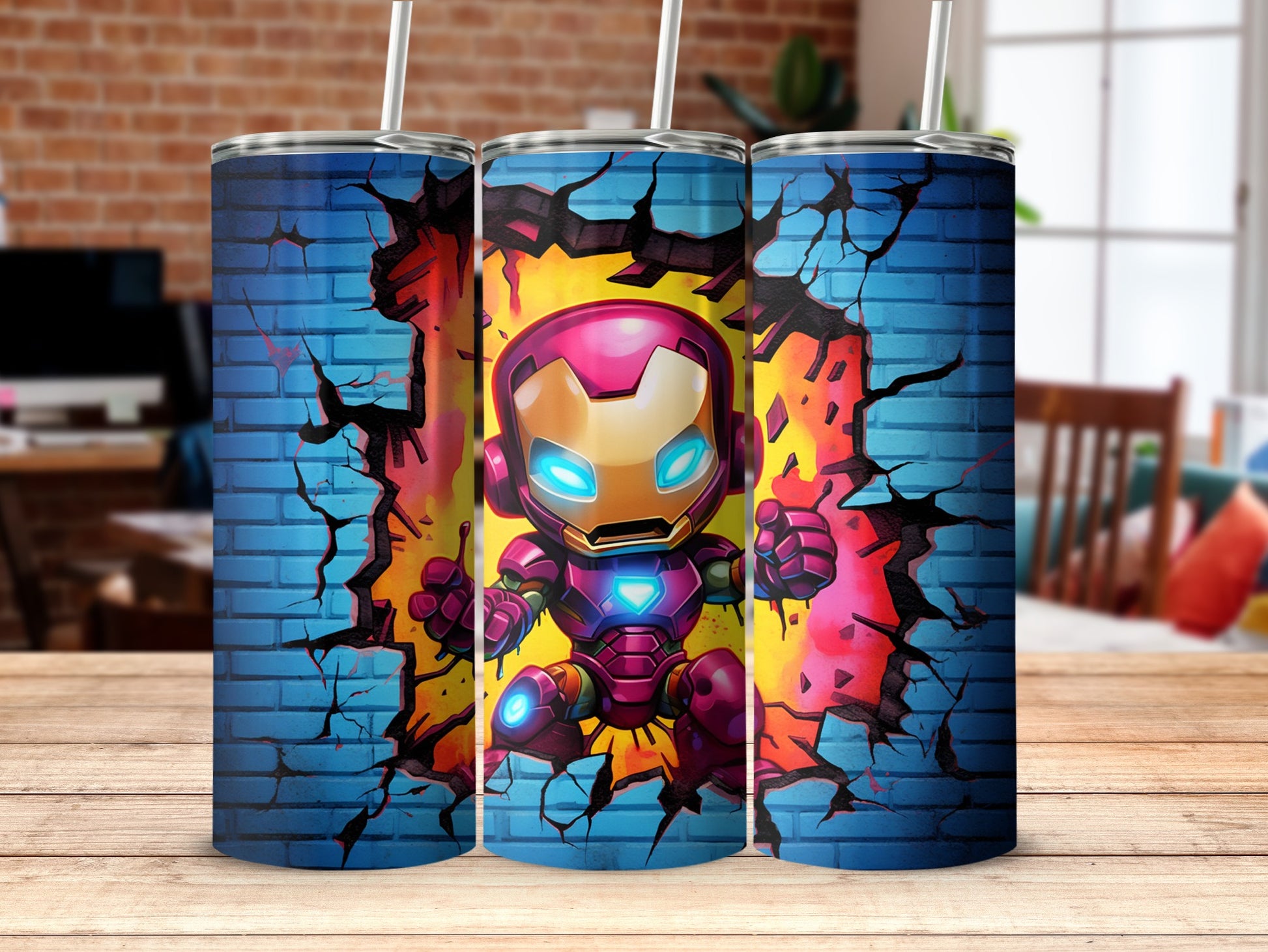 Superhero Smash Effect Tumbler For Marvel Fans