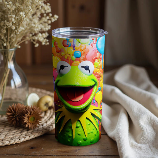 Colorful Kermit the Frog Tumbler Funny Drinking Cup