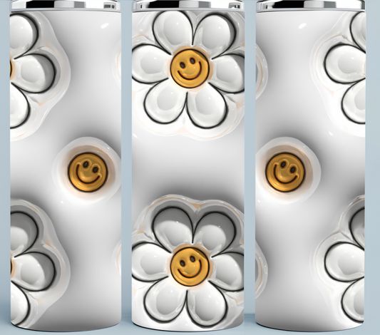 White Daisies with Smiley Faces
