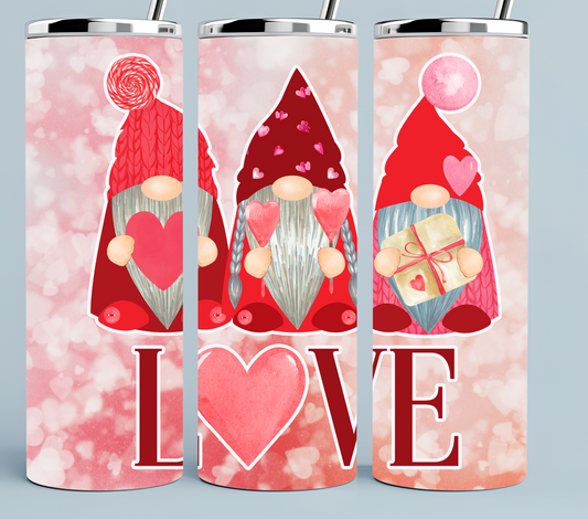 Happy Valentine's Day Gnome Love Tumbler