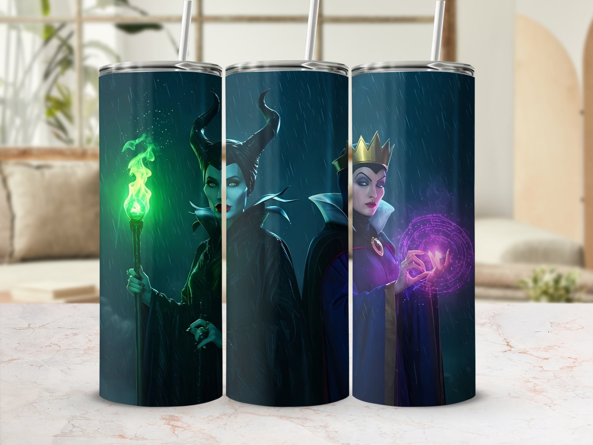 Dark Magic Villains Tumbler with Mystical Designs
