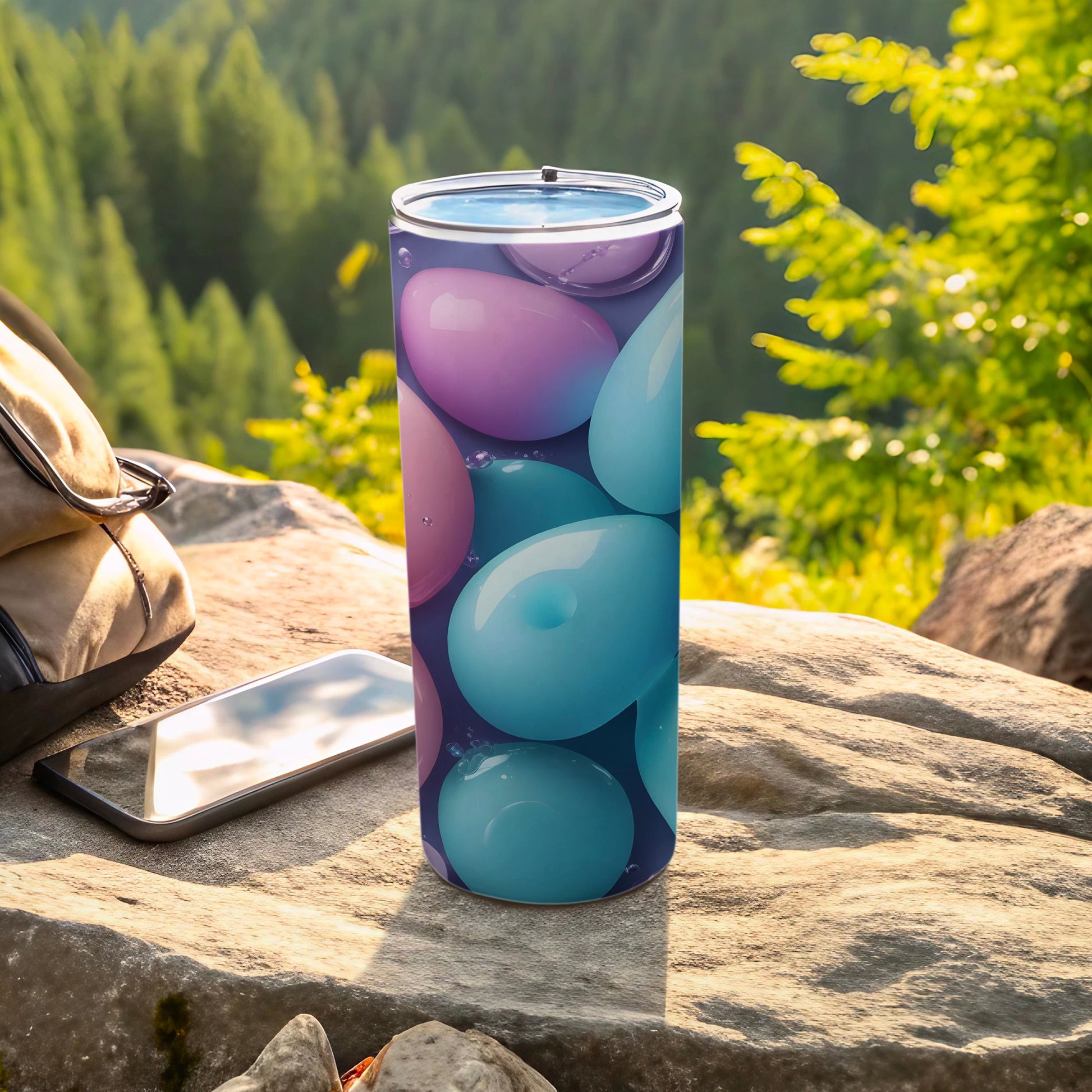 Blue Purple Pink Rounded Abstract Shapes product type