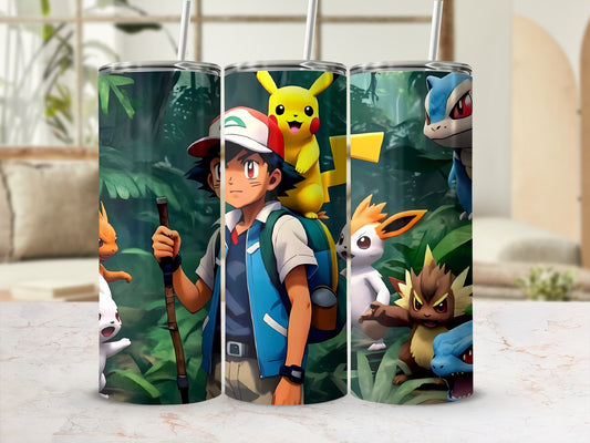 Animated Characters Design Stainless Steel Tumbler