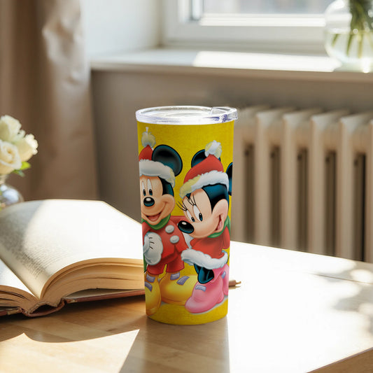 Mickey and Minnie Mouse Holiday Travel Tumbler