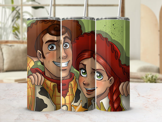Cartoon Character Design Tumbler With Straw